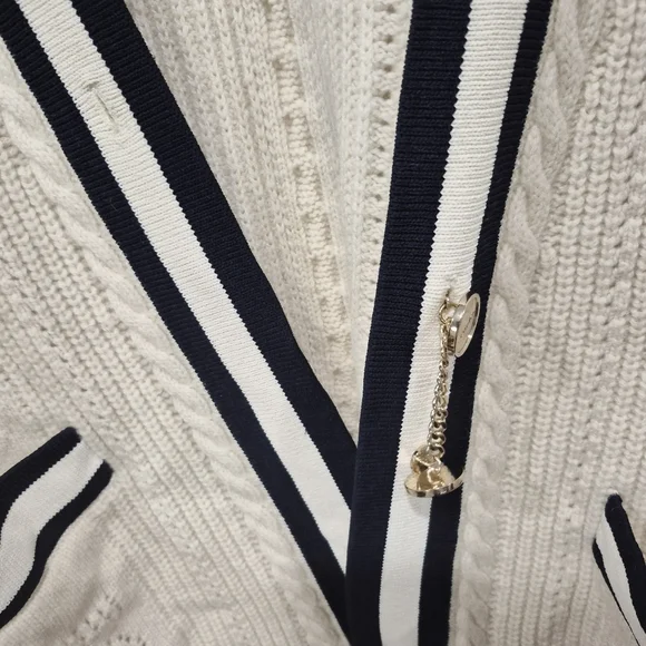 Sandro Esperance Pointelle Wool Cardigan In Ecru - Picture 8 of 16